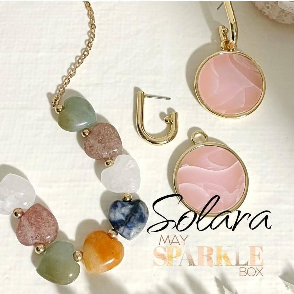 Pink and Gold Jewelry Set
